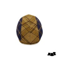 alfonso deste ivy pet jhon cashmere wolmix tartan blauw en oker