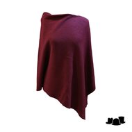 panizza knitted poncho wolmix bordeaux rood