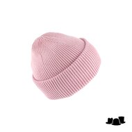 fiebig knitted beanie met omslag pink