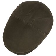 stetson driver flat cap nubuck leather espresso brown