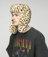 kangol pilotenmuts trapper faux fur snow leopard