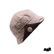 panizza cloche regenhoed knop 2 tone beige bruin