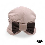 panizza cloche regenhoed strik beige en bruin