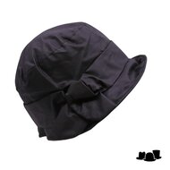 panizza cloche regenhoed  waxed zwart