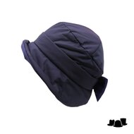 panizza cloche regenhoed strik antraciet en blauw