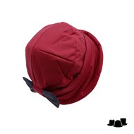 panizza cloche regenhoed strik rood en antraciet