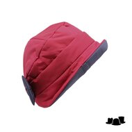 panizza cloche regenhoed strik rood en antraciet