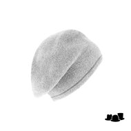 fiebig baret gebreid wolmix light grey