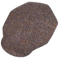 stetson newsboy cap harris tweed free style orange blue