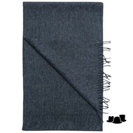 wigens scarf old fashioned pure wool blue melange