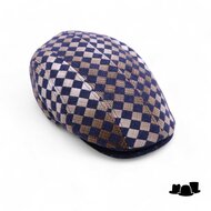 alfonso deste ivy pet jhon wolmix chequer donkerblauw en beige