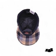 wigens baseball classic cap wool cashmere check grey beige