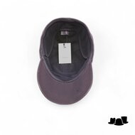 wigens baseball classic cap met oorklep leder dark brown