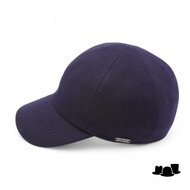 wigens baseball classic cap wol met oorklep navy