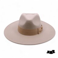 jos van dijck fedora amber wolvilt beige bone