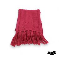 gebreide sjaal cableknit hot pink 