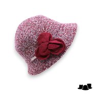 seeberger cloche multicolor bloem wolmix wine red