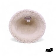 bedacht cloche ariana faux shearling wit