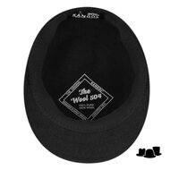 kangol flatcap 504 wool black