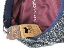 stetson driver cap bespoke harris tweed north atlantic blue