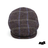 stetson driver cap bespoke harris tweed glencheck green oker ice