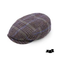 stetson driver cap bespoke harris tweed glencheck green oker ice