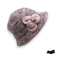 seeberger cloche multicolor bloem wolmix camel