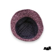 panizza cloche met strik boucle contrast bruin en roze