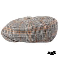 brixton brood snap cap po plaid grey orange