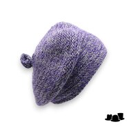 panizza knitted baret gemeleerd lavendel en salie