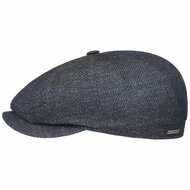 stetson newsboy cap hatteras wool linen blue