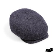 stetson newsboy cap hatteras wool linen dark grey