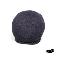 stetson newsboy cap hatteras wool linen dark grey