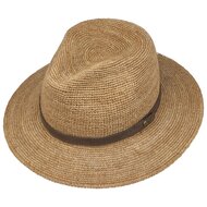 stetson traveller raffia crochet rollable toasted