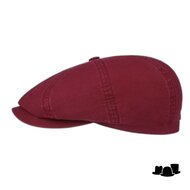 stetson hatteras newsboy cap delave organic cotton burgundy