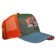 stetson trucker cap hole in one neon orange 