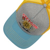 stetson trucker cap walking the sun grey yellow