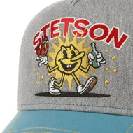 stetson trucker cap walking the sun grey yellow