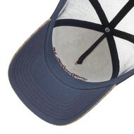 stetson trucker cap vintage print beige blue