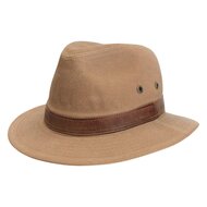 stetson traveller outdoorhoed katoen zand bruin