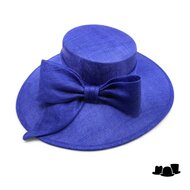maddox occasion hat 155 asymmetric sinamay bow kobalt