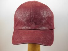 wigens baseball cap vegan leather bordeaux