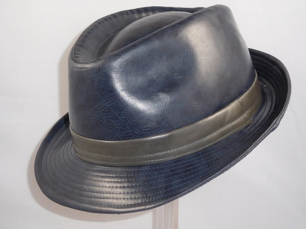 Mida Trilby Imitatieleder Blauw grijs