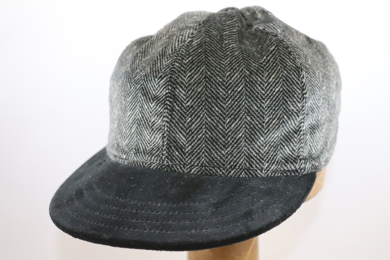 Portaluri Baseballcap kleine klep fluweel Grijs Zwart