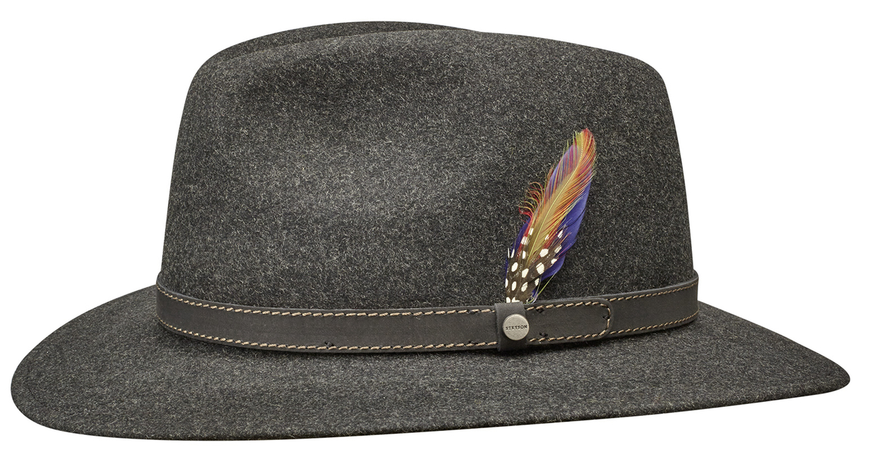 Stetson Traveller Wool Felt GREY Mix 10