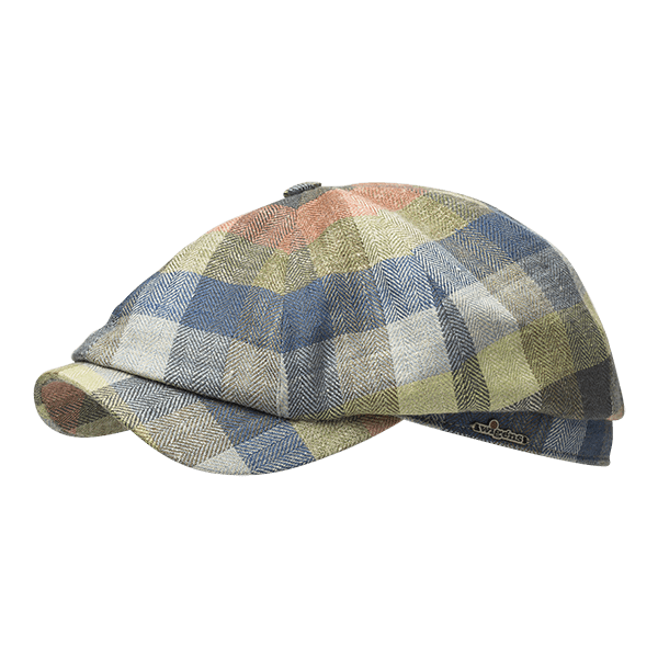 Wigens Newsboy Classic Cap Linen Silk Summer Tartan 