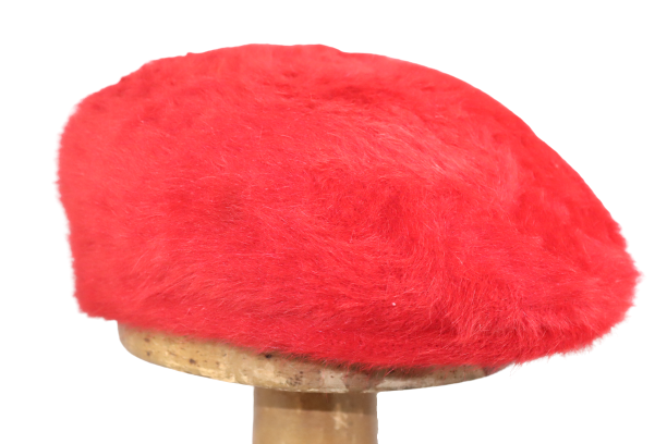 bedacht angora flatcap scarlet rood