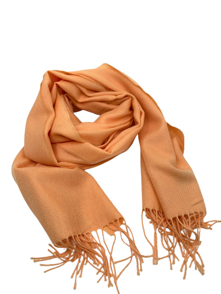 john hanly merino wool scarf large cantaloupe 