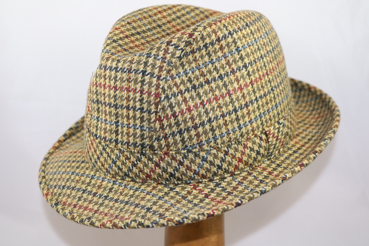 Portaluri Trilby tweedhoed ruit Goud Beige