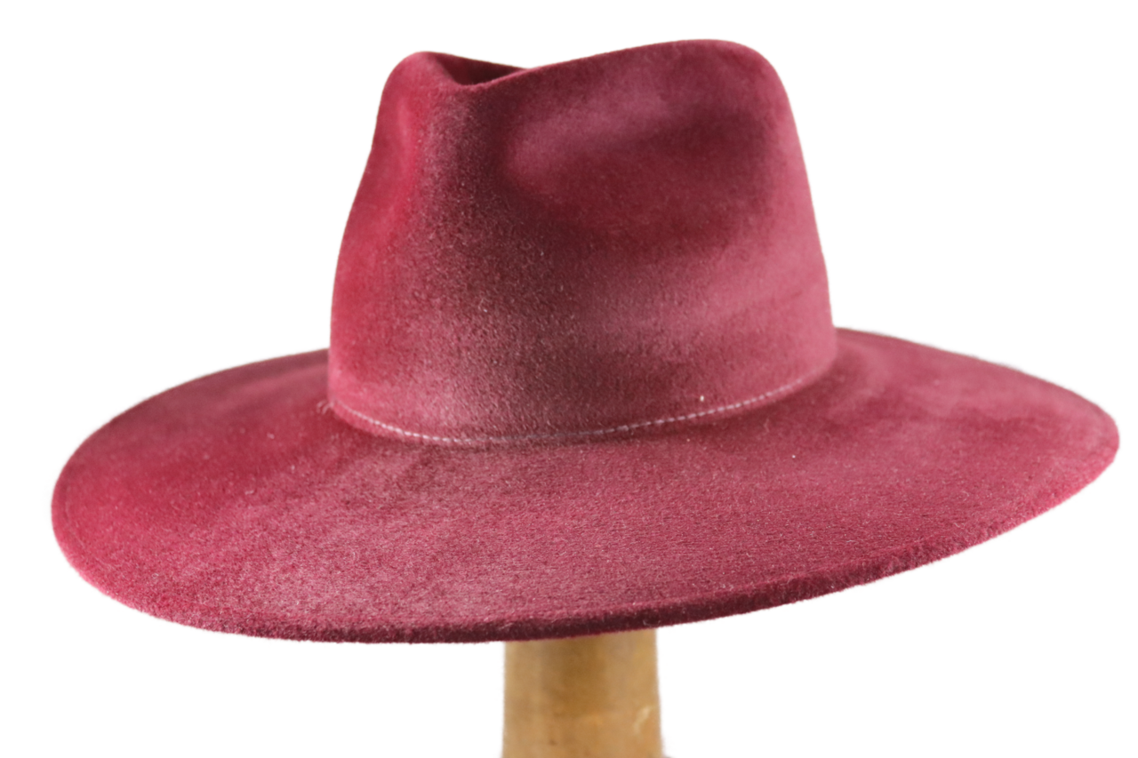 weba hats fedora 9100 velourvilt bordeaux